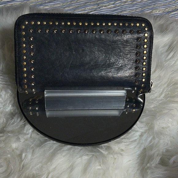 Miu Miu Studded Leather Zippy Wallet Dark Grey - Picture 4 of 14